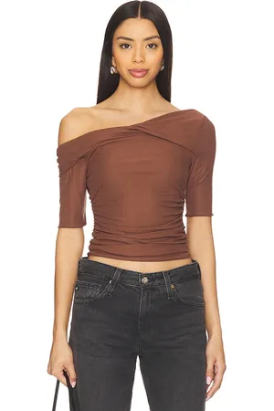 Free People Camiseta cross my heart en color marrón talla L en - Brown. Talla L (también en M, S, XL, XS).