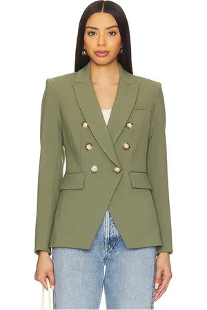 VERONICA BEARD Chaqueta con botones al frente miller en color verde salvia talla 00 en - Sage. Talla 00 (también en 10, 2, 4
