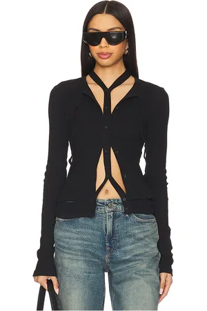 OTTOLINGER Cárdigan de canalé con doble cierre en color talla S en - Black. Talla S (también en XS).