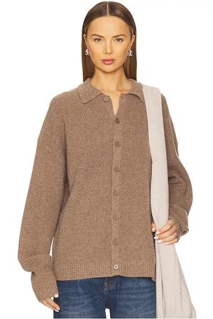 AYA MUSE Suéter de punto con botones relaxed en color bronce talla L en - Tan. Talla L (también en M, S, XS, XXS).
