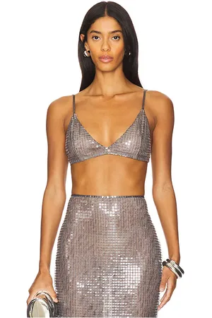 Ceren Ocak Sujetador top en color neutral metálico talla M en - Metallic Neutral. Talla M (también en S, XL, XS, XXS).