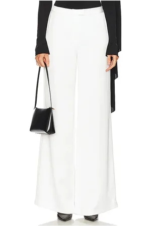 Ceren Ocak Pantalón con trabilla en color talla L en - White. Talla L (también en M, S, XS, XXS).
