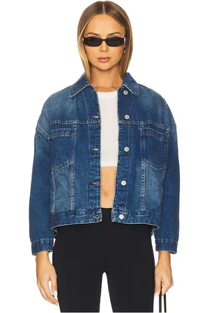 Free People Chaqueta denim opal swing en color azul talla S en - Blue. Talla S (también en XS).
