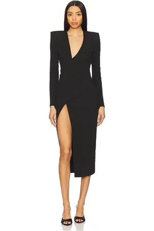 Zhivago Vestido midi manga larga en color talla 10 en - Black. Talla 10 (también en 12, 2, 4, 6, 8).