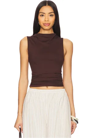 ALL THE WAYS Beatrice top en color marrón talla M en - Brown. Talla M (también en XS).
