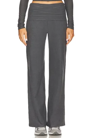 Beyond Yoga Pantalón pierna ancha spacedye foldover en color gris talla L en - Grey. Talla L (también en M, S, XL, XS).