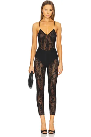 Norma Kamali Catsuit de tirantes con escote bajo en la espalda fara en color talla S en - Black. Talla S (también en XS).