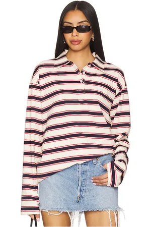 superdown Cailyn polo top en color navy,red talla L en - Navy,Red. Talla L (también en M, S, XL, XS).