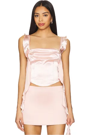 MORE TO COME Olivia corset top en color talla L en - Blush. Talla L (también en M, S, XS, XXS).
