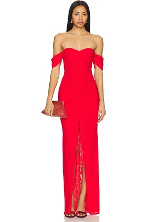 MAJORELLE Vestido largo simone en color rojo talla L en - Red. Talla L (también en M, S, XL, XS, XXS).