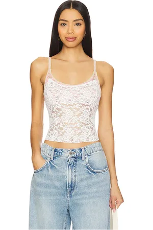 Free People Camisola encaje all day en color blanco talla L en - White. Talla L (también en M).