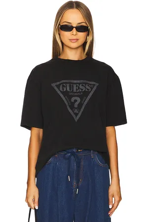 Guess Camiseta vintage triangle en color negro talla L en - Black. Talla L (también en M, S, XL/1X).
