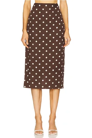 HEMANT AND NANDITA Fitted midi skirt en color marrón talla M en - Brown. Talla M (también en S, XS).