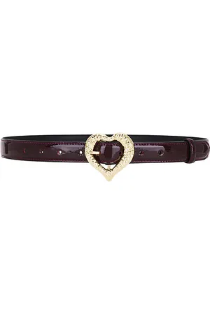 BLACK SUEDE STUDIO Cinturón love en color burgundy talla L en - Burgundy. Talla L (también en M, S).