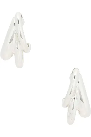 mega Pendientes triple time en color plateado metálico talla all en - Metallic Silver. Talla all.