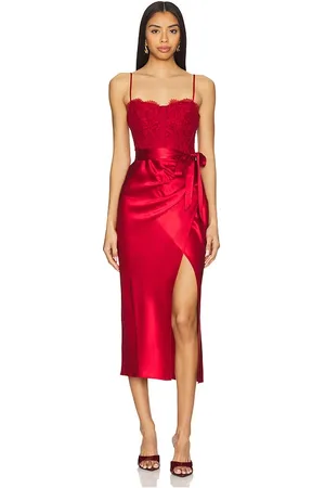 CAMI Vestido midi tricia en color rojo talla 0 en - Red. Talla 0 (también en 2, 4).