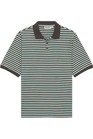Rhythm Stripe short sleeve polo en color gris talla L en - Grey. Talla L (también en M, XL/1X).