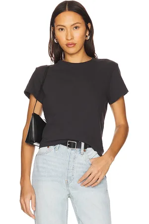 RE/DONE Camiseta 1950s en color negro talla L en - Black. Talla L (también en M, S, XS).