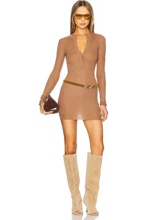 The Attico Vestido en color bronce talla 38 en - Tan. Talla 38 (también en 40, 42, 44).