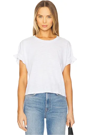 Goldie Estelle Mini top con volantes en color talla L en - White. Talla L (también en M, S, XS).