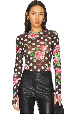 AFRM Kaylee top en color negro talla L en - Black. Talla L (también en M, S, XS).