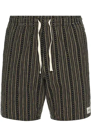Rhythm Jacquard linen jam shorts en color talla 32 en - Black. Talla 32 (también en 34).