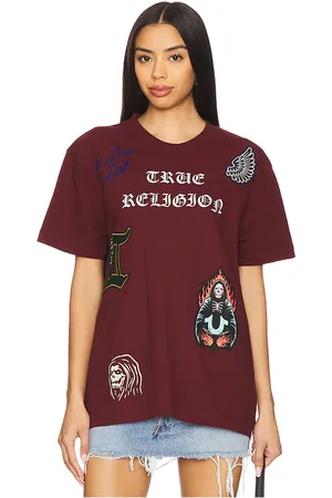 True Religion Camiseta en color burgundy talla L en - Burgundy. Talla L (también en M, S, XL/1X, XXL/2X).