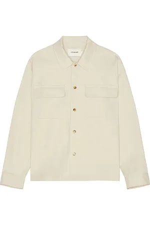 Frame Sobrecamisa double pocket en color beige talla L en - Beige. Talla L (también en M, S, XL/1X).