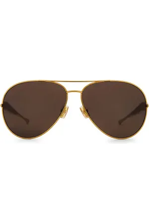 Bottega Veneta Gafas de sol en color oro metálico talla all en Dorado & Marrón - Metallic Gold. Talla all.
