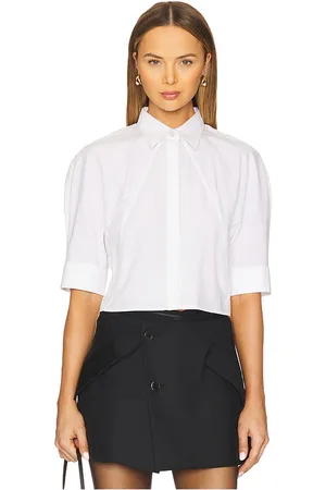 Helmut Lang Top manga corta articulated en color talla M en - White. Talla M (también en S, XS).