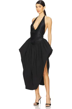 Vaillant Vestido body con cuello halter y falda abullonada en color talla 38 en - Black. Talla 38 (también en 42).