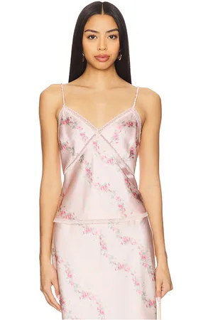 LOVESHACKFANCY Levall top en color rosado talla L en - Pink. Talla L (también en M, S, XL).