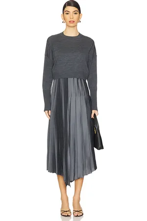 AllSaints Vestido manga larga adriana en color gris talla L en - Grey. Talla L (también en M, S, XS).