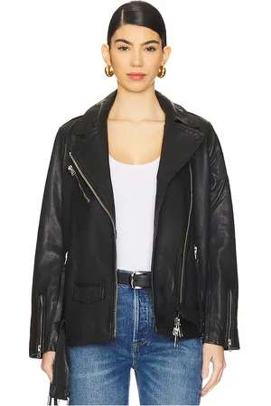 AllSaints Chaqueta moto cuero billie en color talla L en - Black. Talla L (también en M, S).