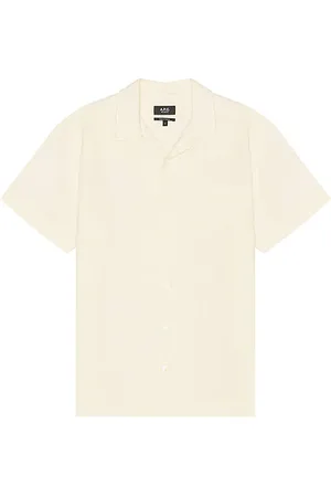 A.P.C. Camisa chemisette roy en color crema talla L en - Cream. Talla L (también en M, XL/1X).