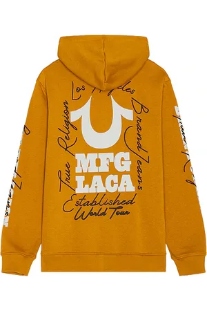 True Religion Sudadera en color amarillo mostaza talla L en - Mustard. Talla L (también en M, S, XL/1X).