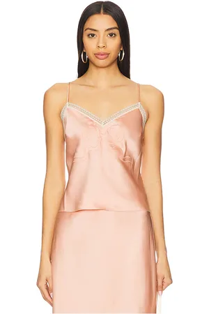 LOVESHACKFANCY Claudina top en color rubor talla L en - Blush. Talla L (también en M, S, XL, XS, XXS).