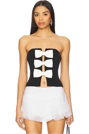 MAJORELLE Kora bustier top en color negro talla L en - Black. Talla L (también en M, S, XL, XS, XXS).