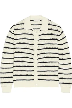 DUNST Cárdigan de cuello abierto en color ivory talla L en - Ivory. Talla L (también en M, XL/1X).