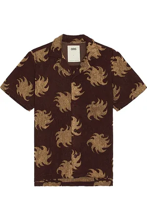 Oas Camisa en color talla L en - Brown. Talla L (también en M, S, XL/1X).