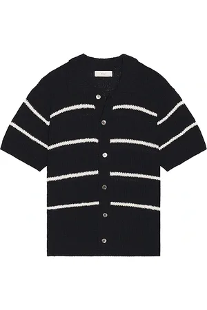 DUNST Cárdigan de cuello abierto shaker en color azul marino talla M en - Navy. Talla M (también en S).