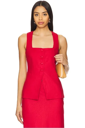 FAITHFULL THE BRAND Chaleco jackie en color talla L en - Red. Talla L (también en M, S, XL, XS).