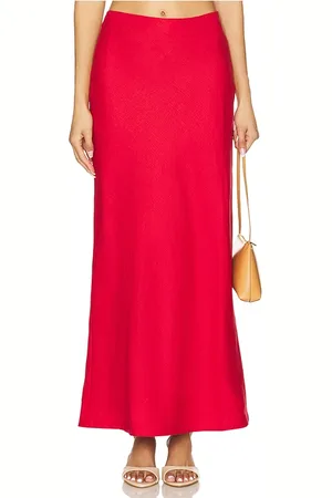 FAITHFULL THE BRAND Falda elise en color talla L en - Red. Talla L (también en M, S, XS).