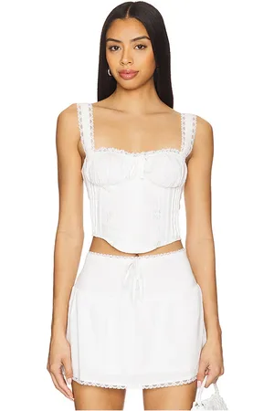 MORE TO COME Elaine corset top en color talla L en - White. Talla L (también en XS, XXS).