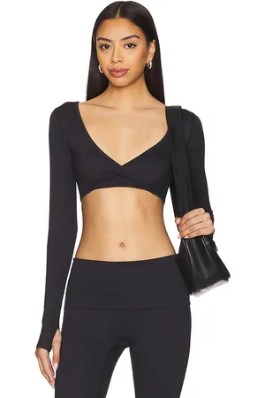 WellBeing + BeingWell Loungewell lena top en color charcoal talla L en - Charcoal. Talla L (también en M, S