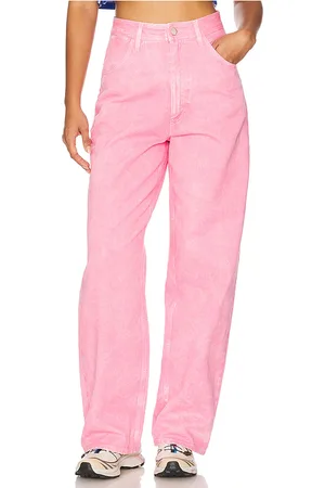 Khrisjoy Pantalón de pierna ancha teñido elio en color rosado talla 25 en - Pink. Talla 25 (también en 26, 27, 28, 29).