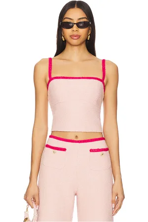 Amanda Uprichard Windsor top en color rosado talla L en - Pink. Talla L (también en M, S, XS).