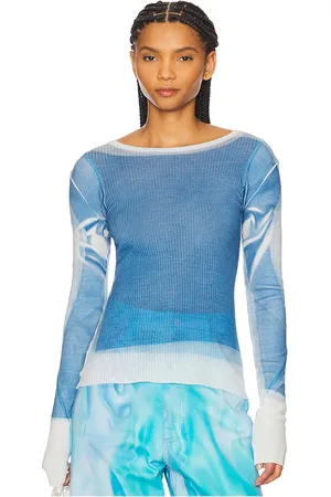 Khrisjoy Camiseta manga larga shade en color azul talla L en - Blue. Talla L (también en M).