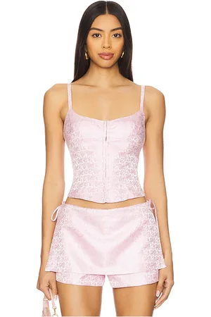 Amanda Uprichard Top sin mangas top en color rosado talla L en - Pink. Talla L (también en M, S, XS).