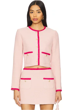Amanda Uprichard Chaqueta braswell en color rosado talla M en - Pink. Talla M (también en S, XS).